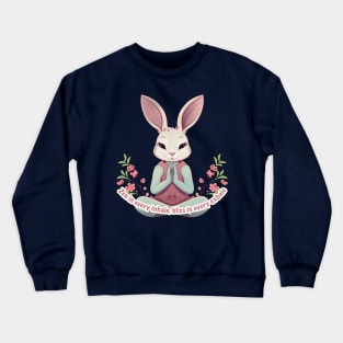 Rabbit practicing yoga Crewneck Sweatshirt